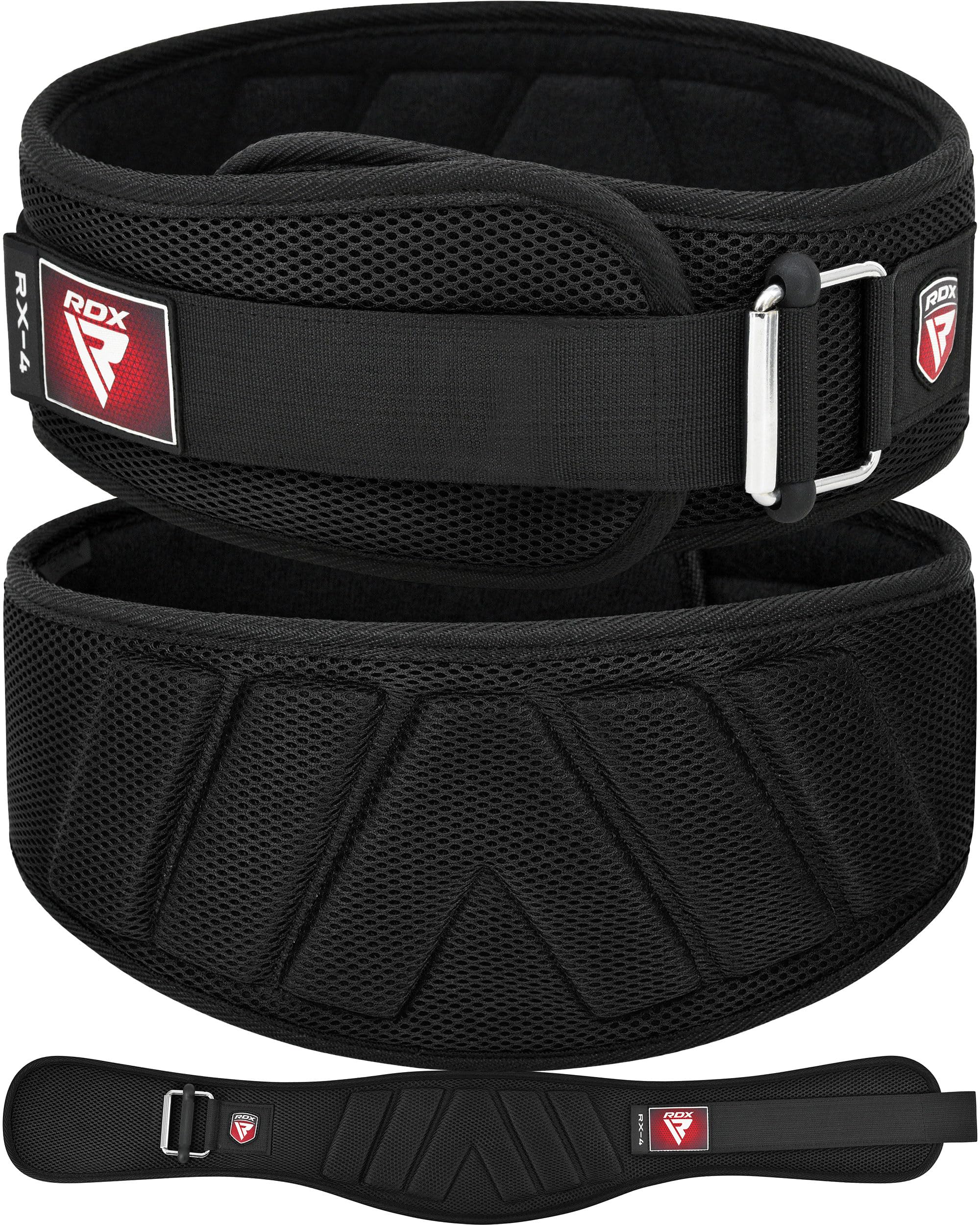Photo 1 of RDX Weight Lifting Belt, Curved Padded Back Lumbar Support, Fitness, Core Exercise Workout Bodybuilding Powerlifting Deadlifts Squats, Ladies Gents Men Women Home Gym Equipment