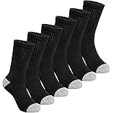 SeeyAN Kids Socks Boys Crew Athletic Half Cushioned Cotton Sport Running Breathable Socks 6 Pairs