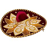 FESTMEX Mexican Sombrero Hats Charro – Sombrero Mexicano & Mariachi Hat, Traditional Mexican Hat for Adults, Mariachi Costume