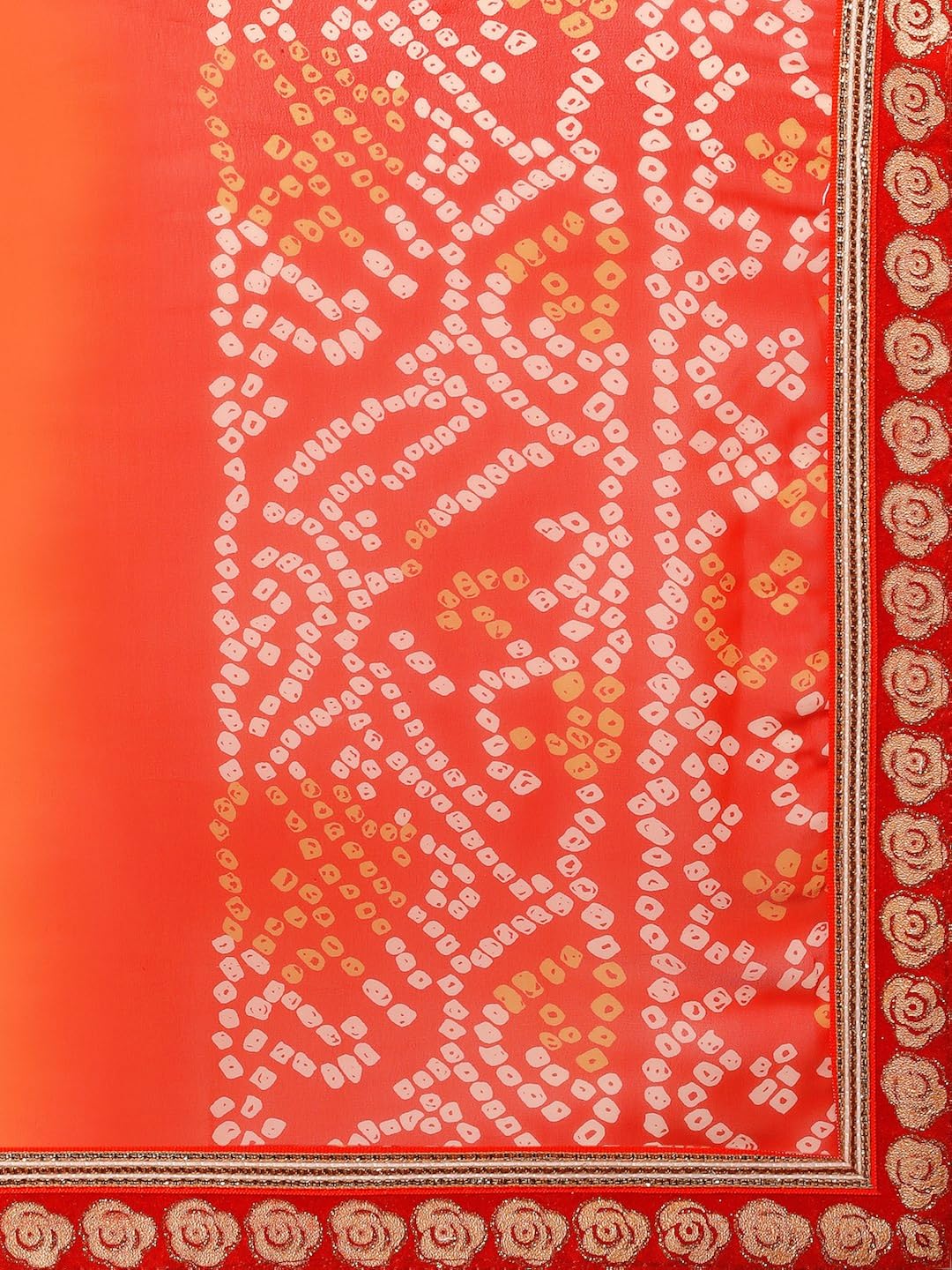 womanista women's printed faux georgette saree with blouse piece