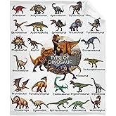 DOREALA Dinosaur Blanket Flannel Fleece Blanket Throw Couch Microfiber Soft Cozy Lightweight Luxury Bed Blanket 50"x40"for Kids