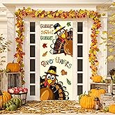 Thanksgiving Turkey Door Covers Thanksgiving Turkey Door Decorations Door Banner for Front Door Fall Decor Porch Sign for Party Autumn Decorations