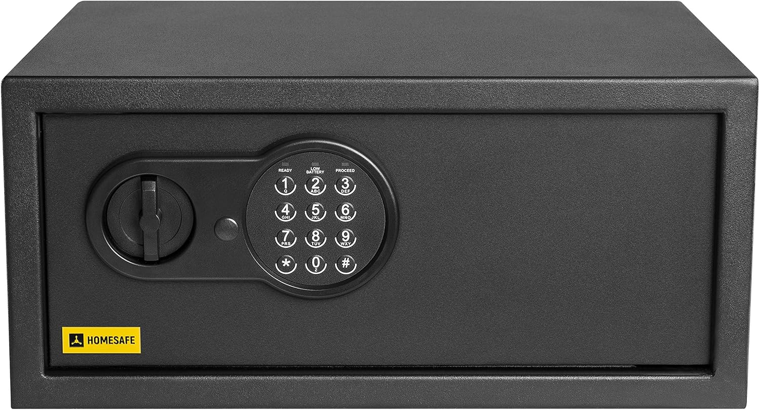 HomeSafe HV24E Digital Safe Box with Electronic Lock, 20x44x38cm (HxWxD) - Image 3