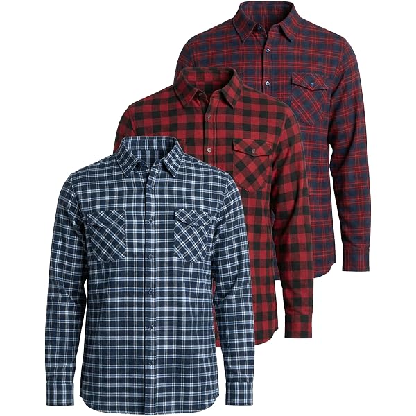 dress shirt bundle Organic Cotton Stretch Twill Dress Shirt 3 Pack Bundle in Light Blue/White Check