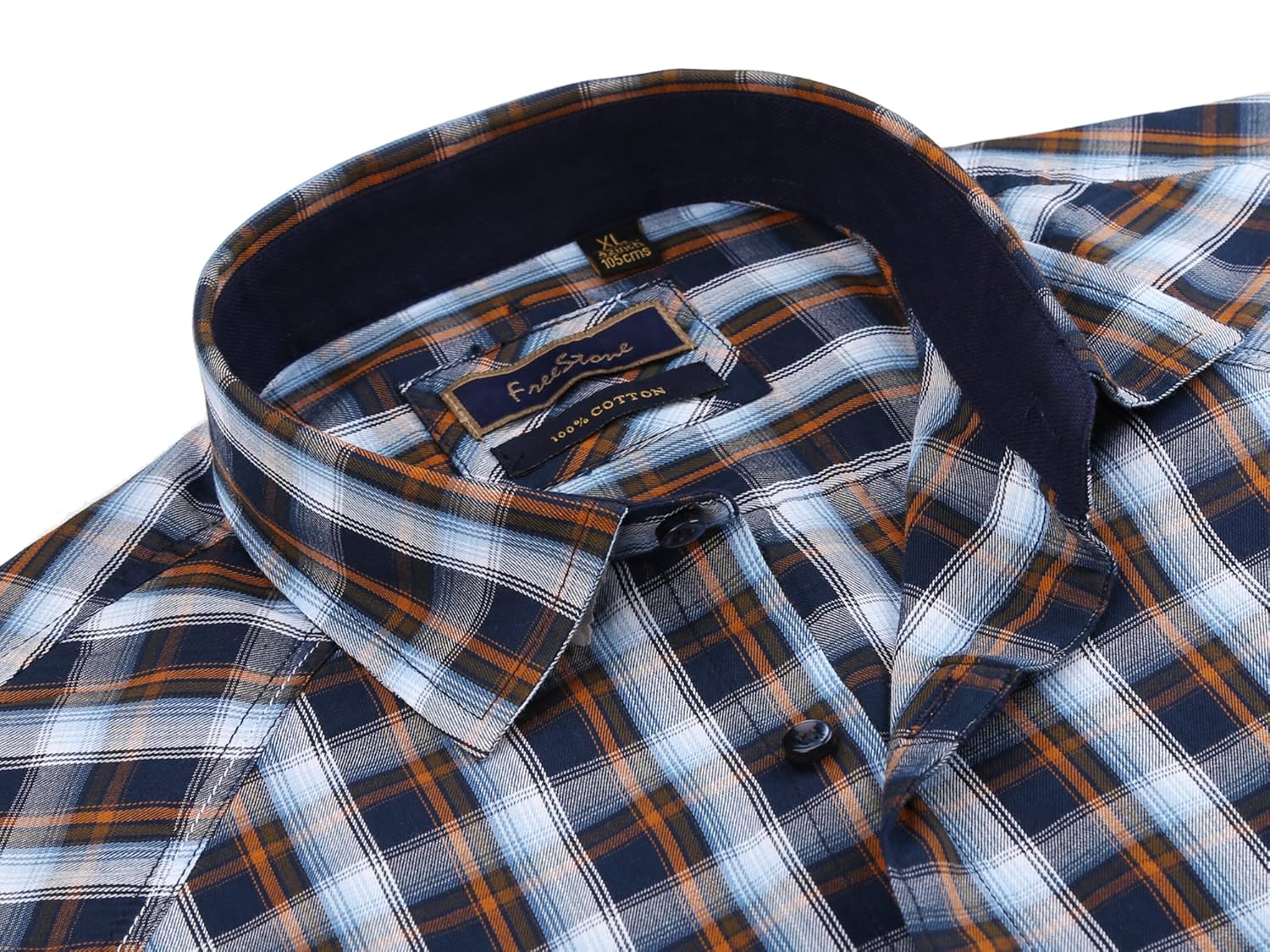 freestone mens checkered casual shirt
