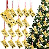 30 Pack Christmas Polar Golden Tickets Ornaments Bulk Polar Express Ticket Bell Set with Believe Bells Christmas Decorations for Polar Party Favors Xmas Gifts Holiday Decor