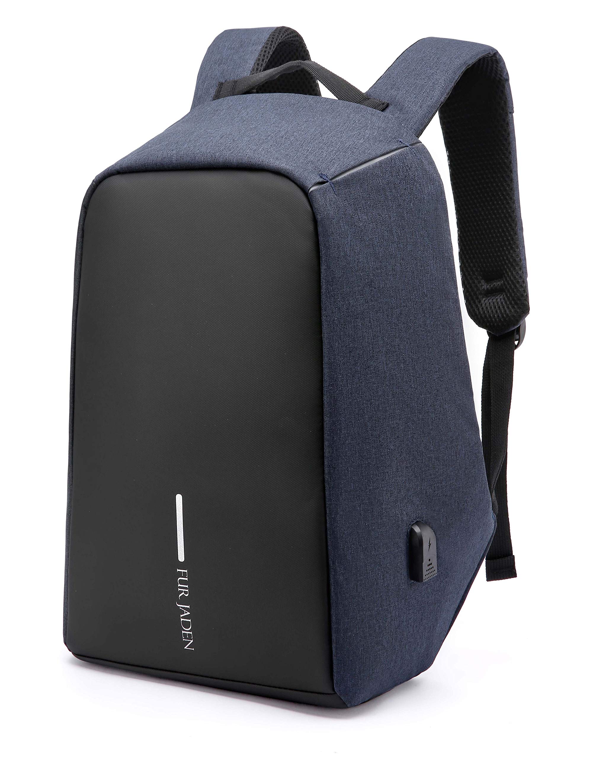 fur jaden 15 ltrs navy anti theft waterproof backpack