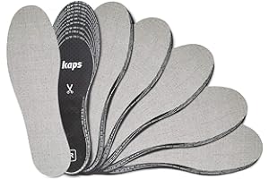 6 Pair Pack Anti Odour Shoe Insoles Set with Odor Eating Charcoal, Shoe Inserts, Kaps Odour Stop