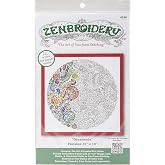Design Works Crafts 4030 Zenbroidery Kit, Christmas Ornaments, Multicolor