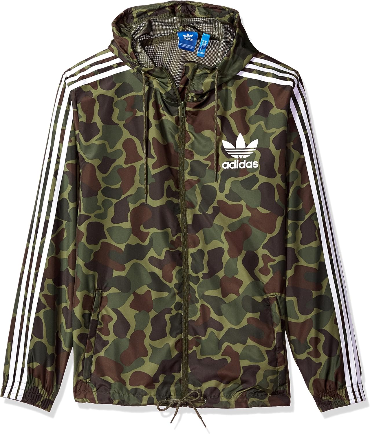 adidas Originals Men's Camo Windbreaker, Green, Small at Amazon Men’s