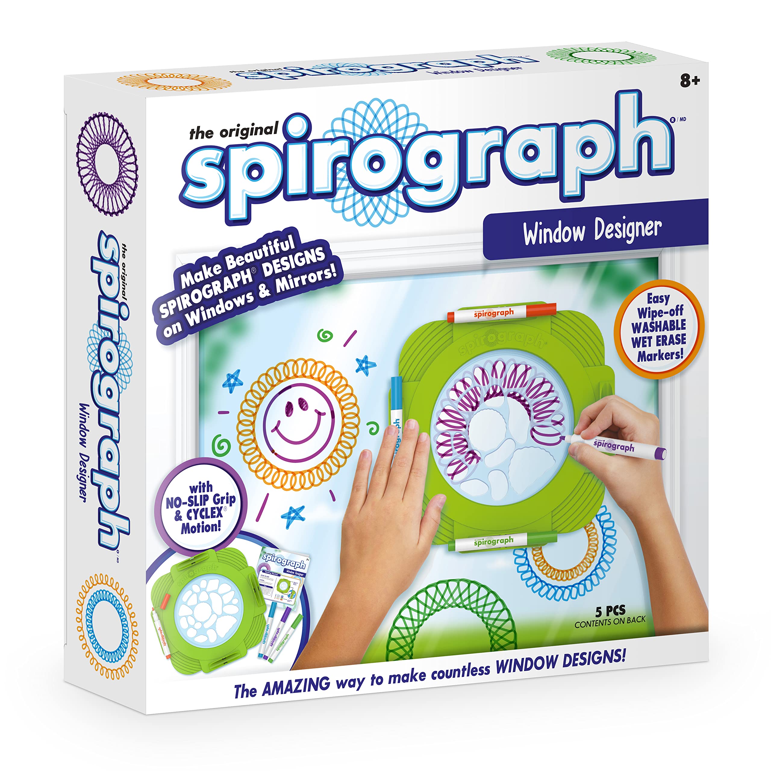 Spirograph Window Designer | Creative Window Drawing | Easy to Remove Pens On The Windows | Creative Drawing for Kids | Ages 8+