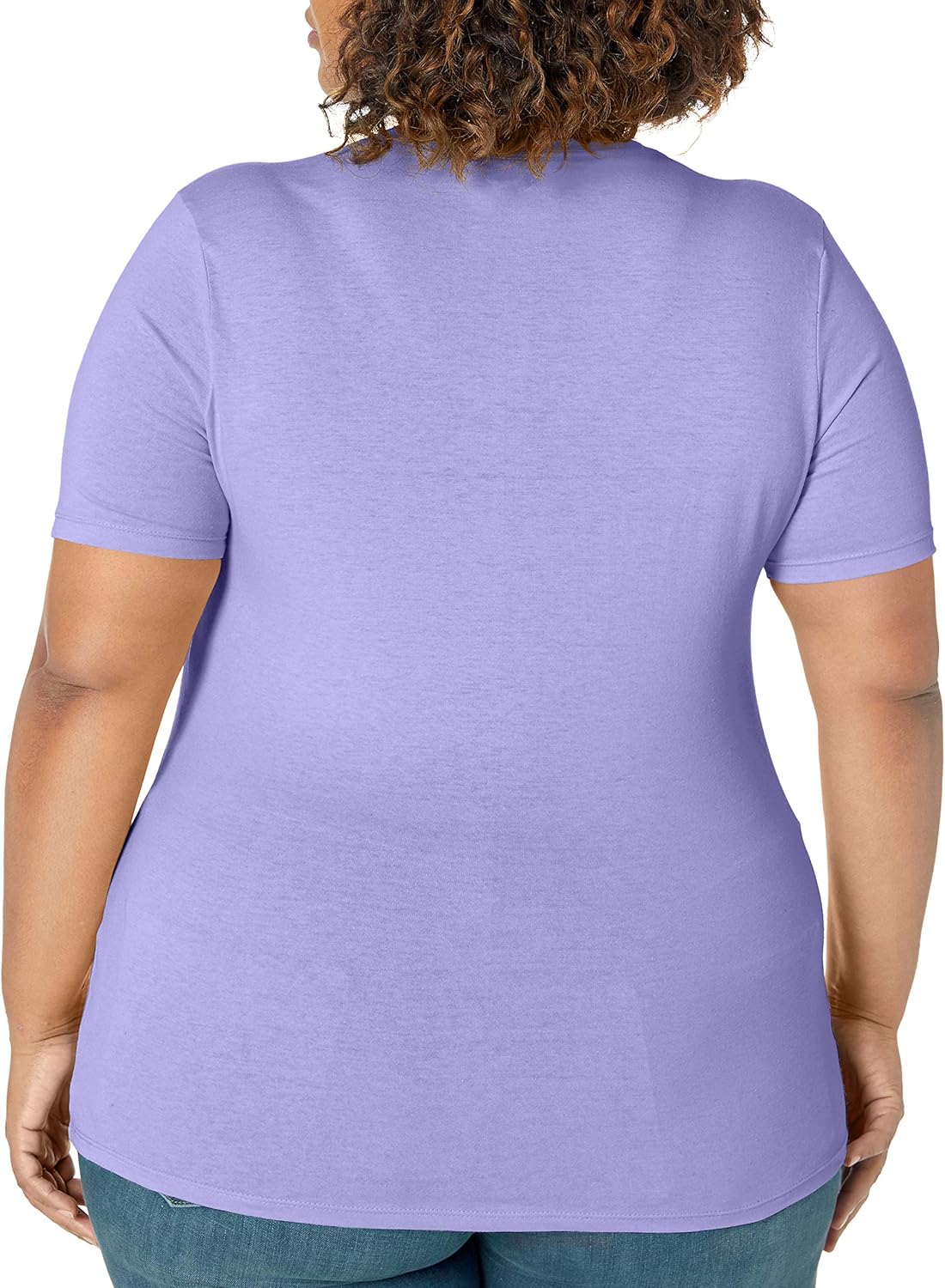JUST MY SIZE Women's Size Plus Printed Short-Sleeve V-Neck T-Shirt at  Women’s Clothing store