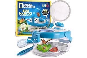 BLUE MARBLE National Geographic Bug Catcher Kit for Kids - Kids Bug Habitat with Magnified Viewer, Bug Catcher, Tweezers & Learning Guide, Insect Habitat, Outdoor Toys, Kids Bug Catching Kit, Bug Box