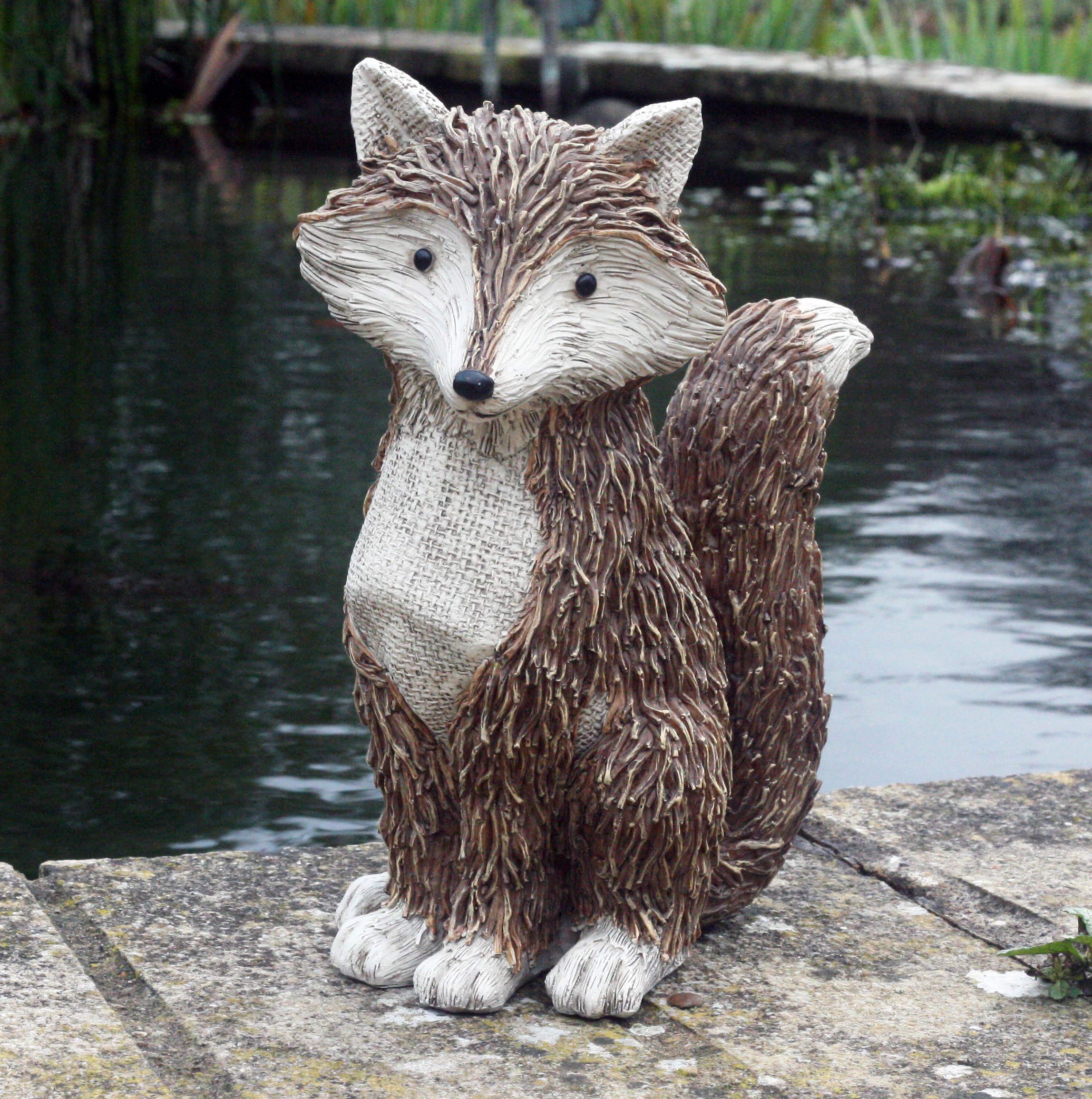 25 cm Standing Freddy the Fox Resin Garden Ornament … …