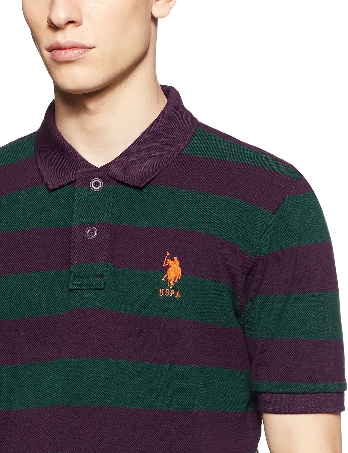 us polo association men's striped regular fit polo