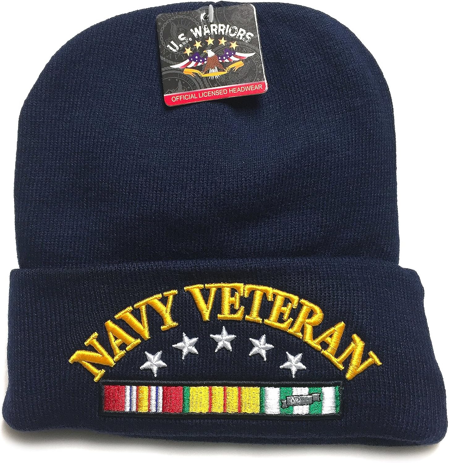 U.S. Military U.S. ARMY NAVY MARINE 3D Emblem Long Beanie