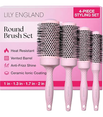 Amazon.com : Pink Detangling and Styling Hair Brush Kit with  display picture 2