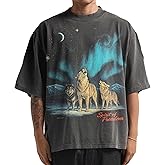 Washed Shaka-Wear Drop Shoulder 7.5 oz Heavyweight Graphic Tshirts Vintage Thick Boxy & Oversized Baggy Fit