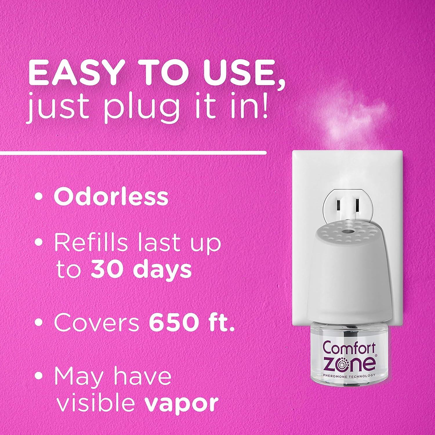 Comfort Zone Cat Calming Diffuser Refill, 48 ml-6 pack, 180 Day Use : Garden & Outdoor