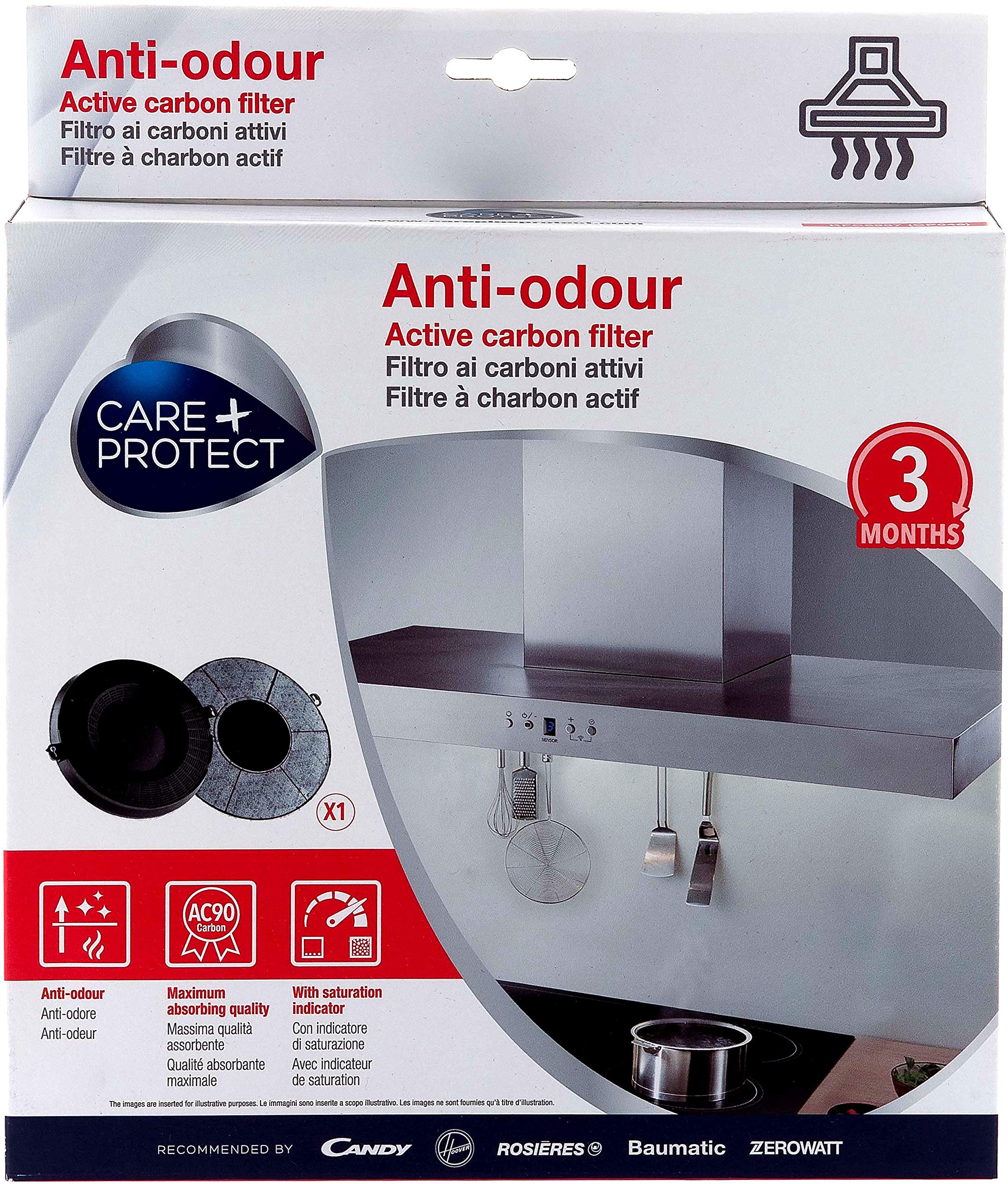 Care+Protect 35602050 universal Type 048 anti-odour carbon filter with indicator