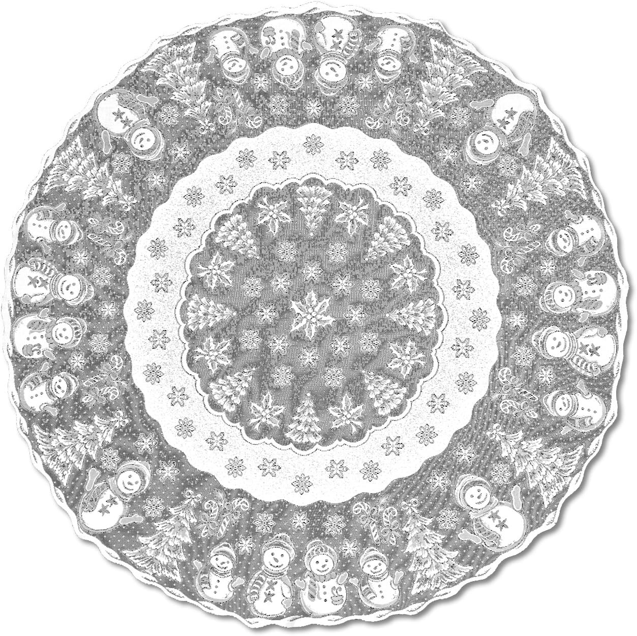 Best round snowman table cloth