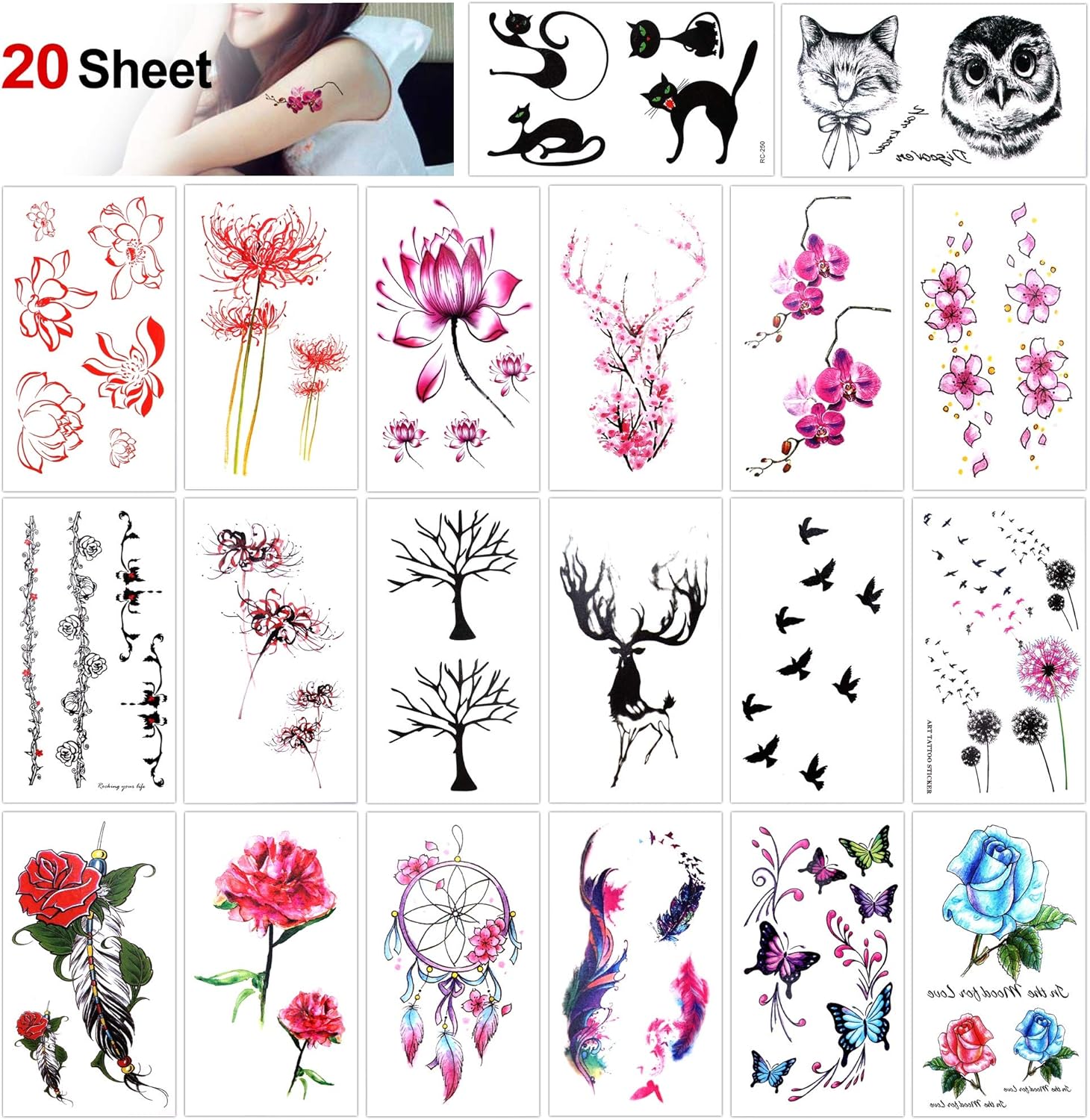 Tatouage Temporaire Étanche Sans Danger Pour Toutes Les Peaux Faux Tatouages body Art