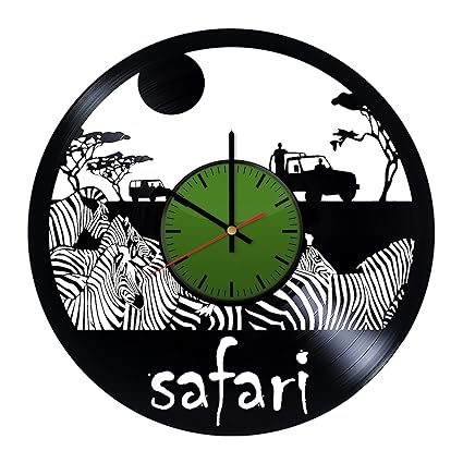 Amazon Com Safari Africa Vinyl Record Wall Clock