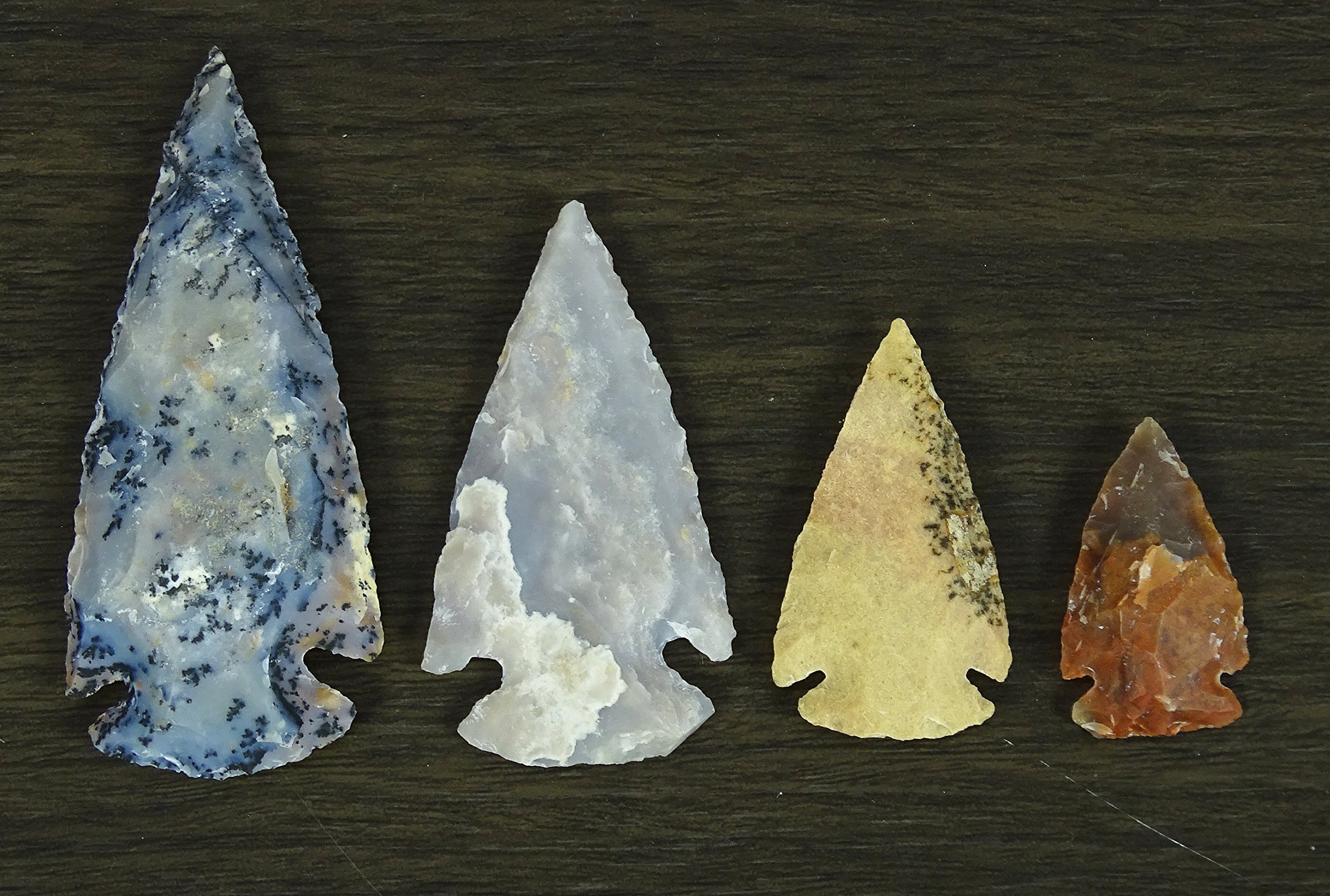 Reikiera Handmade Indian Agate Stone Small Spearhead Set of 8 Inches Arrowheads