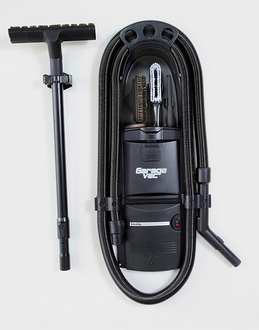 GarageVac GH120E Black Wall Mounted Garage Vacuum with Accessory