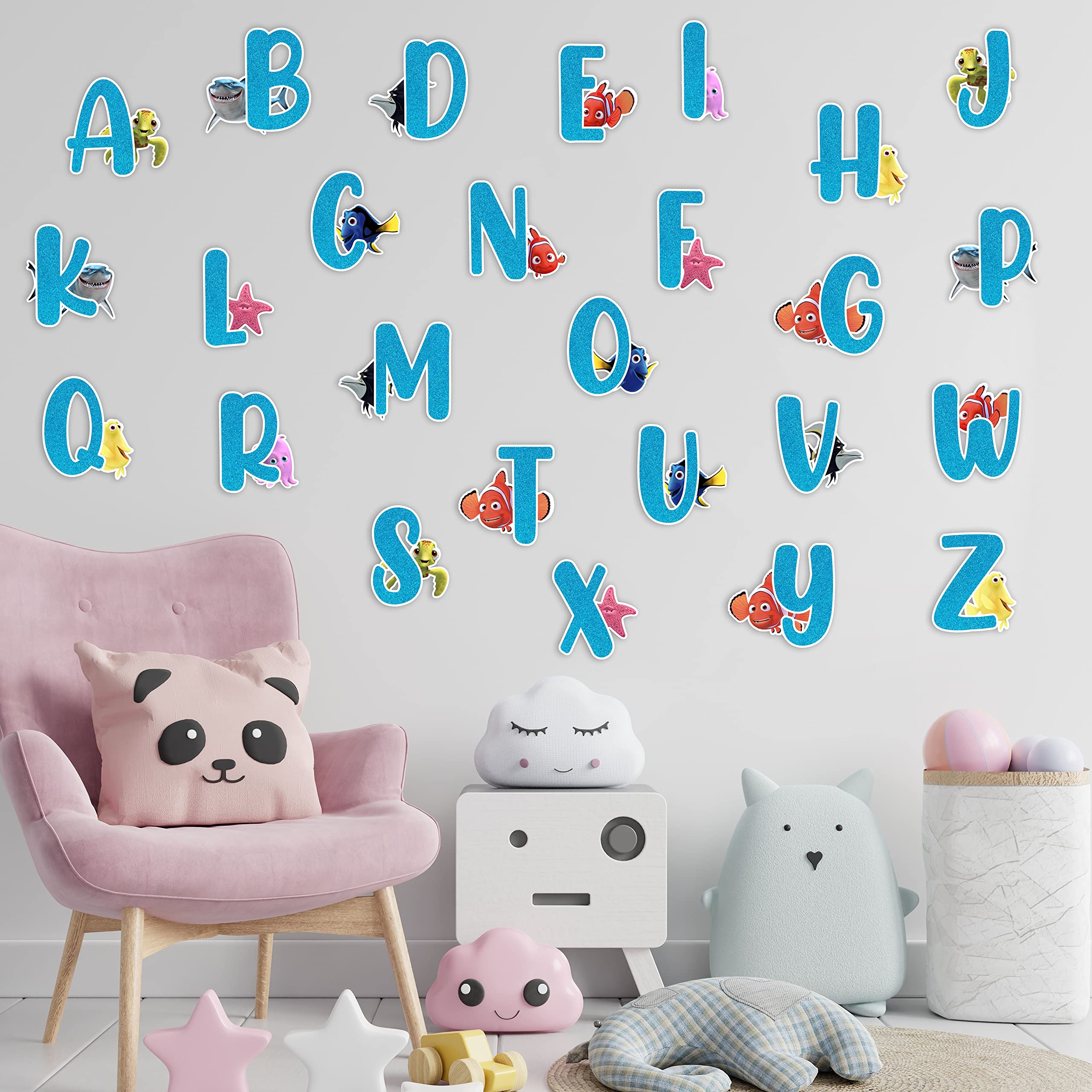 Seyal® Findng Nmo A - Z Alphabet Wall Sticker