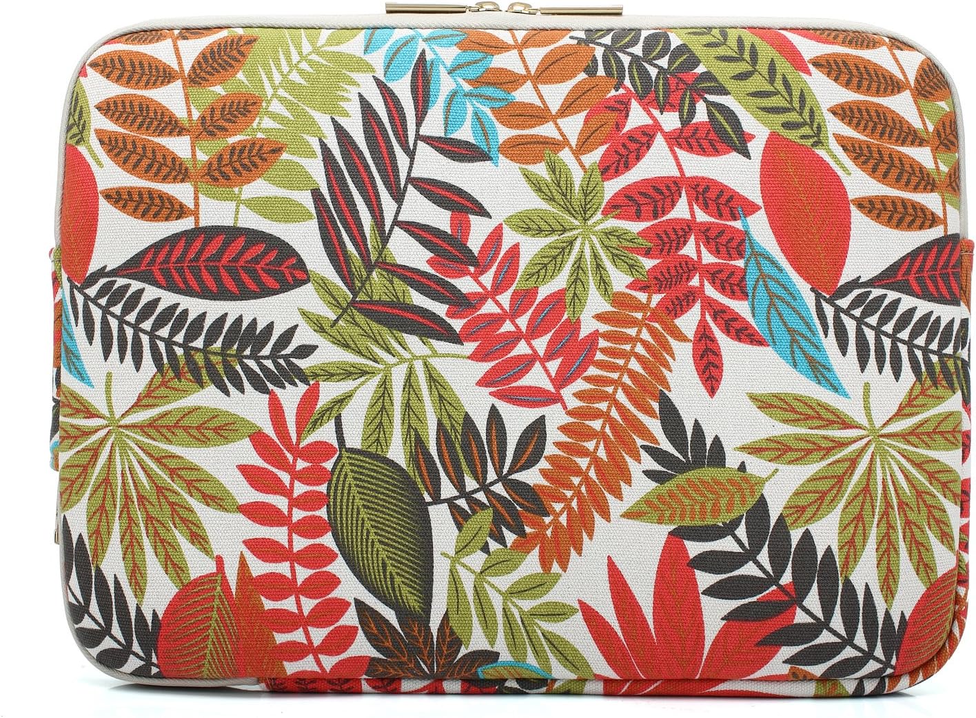 KAYOND Forest Series Pattern Water-resistant 14 inch Canvas laptop sleeve with pocket for 14 inch 14.1 inch laptop case Macbook Pro 15.4 A1707 A1990 (14-14.1 inch - Image 5