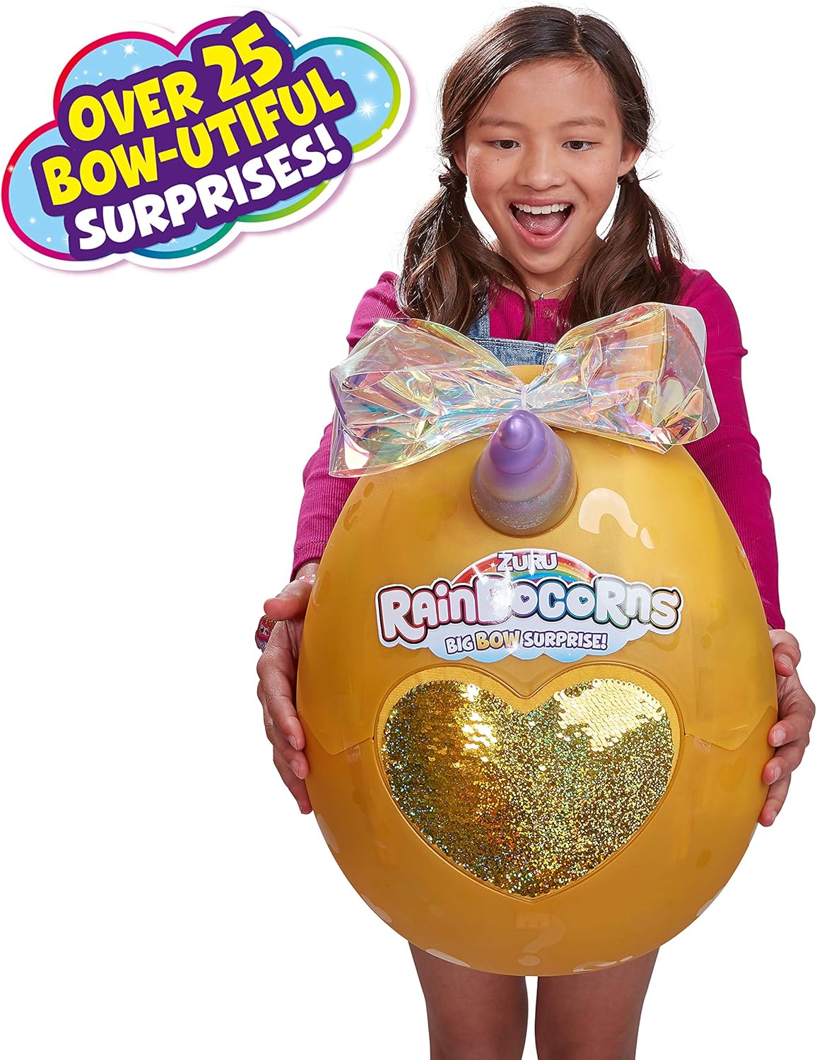 Rainbocorns Giant Big Bow Surprise Mystery Egg (Includes 25+ Surprises!) by Zuru - Unicorn