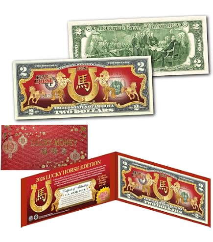 Amazon.com: Chinese Zodiac Lucky Money Double 88 Serial Number $2