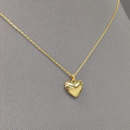 Elegant Simple Gold Finish Heart Shape 