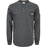TICOMELA FR Shirts for Men Heather Series 6oz Flame Resistant T Shirt NFPA2112 CAT2 Fire Retardant Henley Shirts