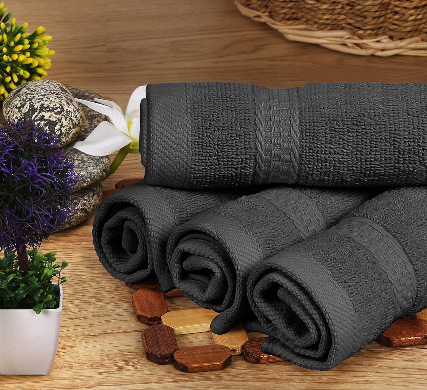 Utopia Towels Towel Set, 2 Bath Towels, 2 Hand Towels, and 4 Washcloths, 600 GSM Ring Spun Cotton Highly Absorbent Towels for Bathroom, Shower Towel, (Pack of 8): Home & Kitchen