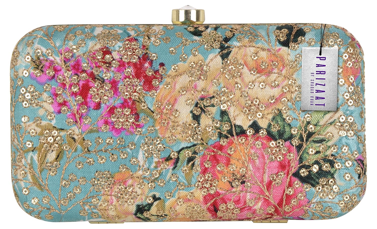 parizaat by shadab khan women's clutch new year & christmas gift(multicolor, bx846)
