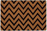 Nicola Spring Coir Door Mat 60 x 40cm Zig Zag Non Slip Backing