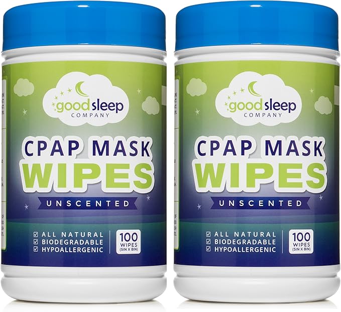 CPAP Mask Wipes, 100 Pack Unscented Natural Formula, 100