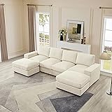 FAVSH 122" L/U-Shaped Sectional Living Room Sofa