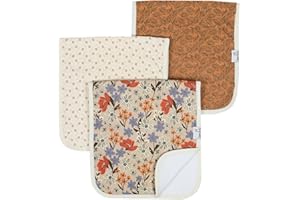 Copper Pearl Premium Baby Burp Cloths - 3-Pack Large Cotton Burp Cloths, Extra Soft Spit Up Rags with 3 Absorbent Layers, Per