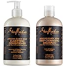 Shea Moisture African Black Soap Shampoo & Conditioner Set, 13 Ounce Each