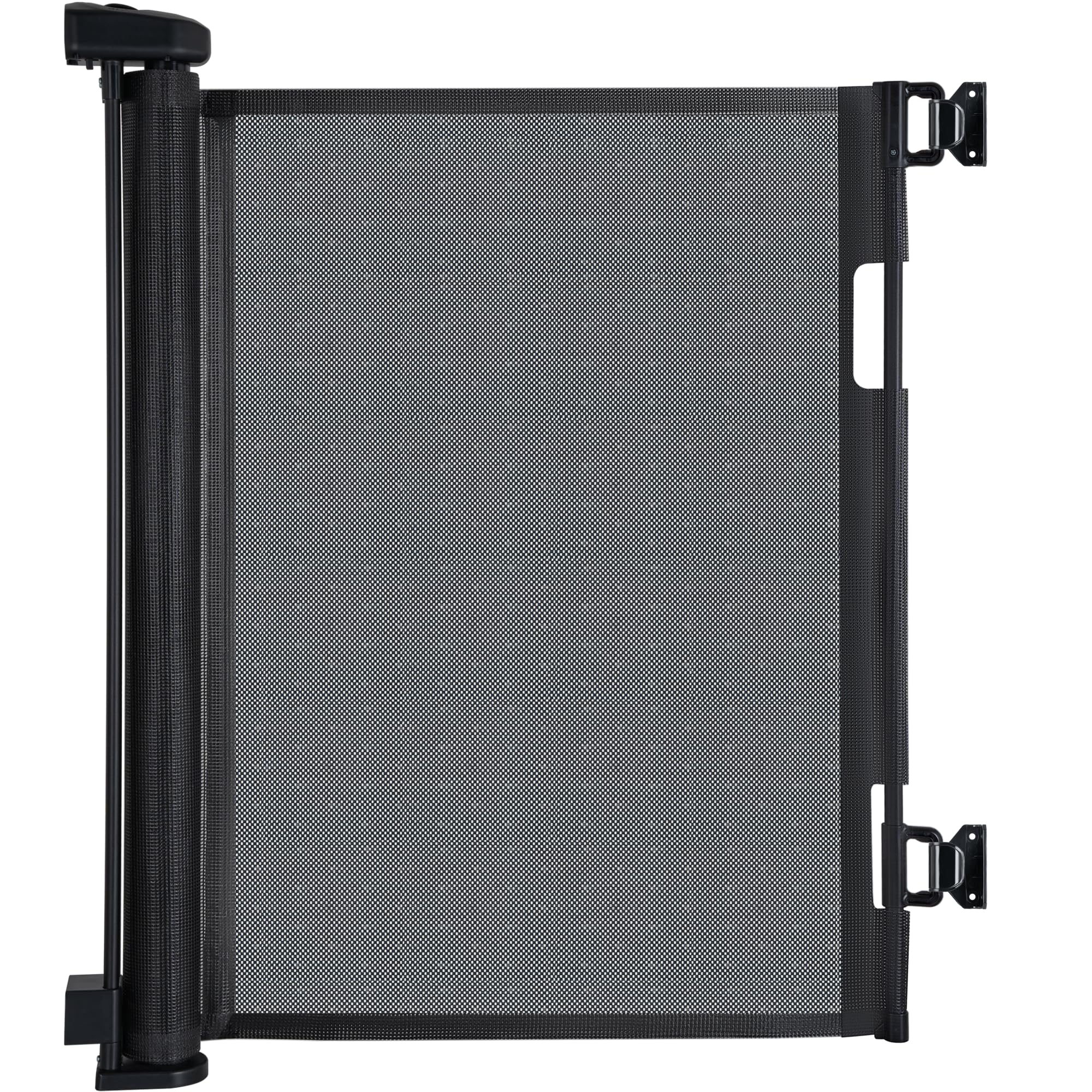 Photo 1 of **reference image**Colbabe 55? Retractable Baby Gate – 34? Tall Extra Wide Pet Gate for Stairs, Hallways and Doorways – Indoor Outdoor Safety Gate for Toddlers & Small Dogs, Black