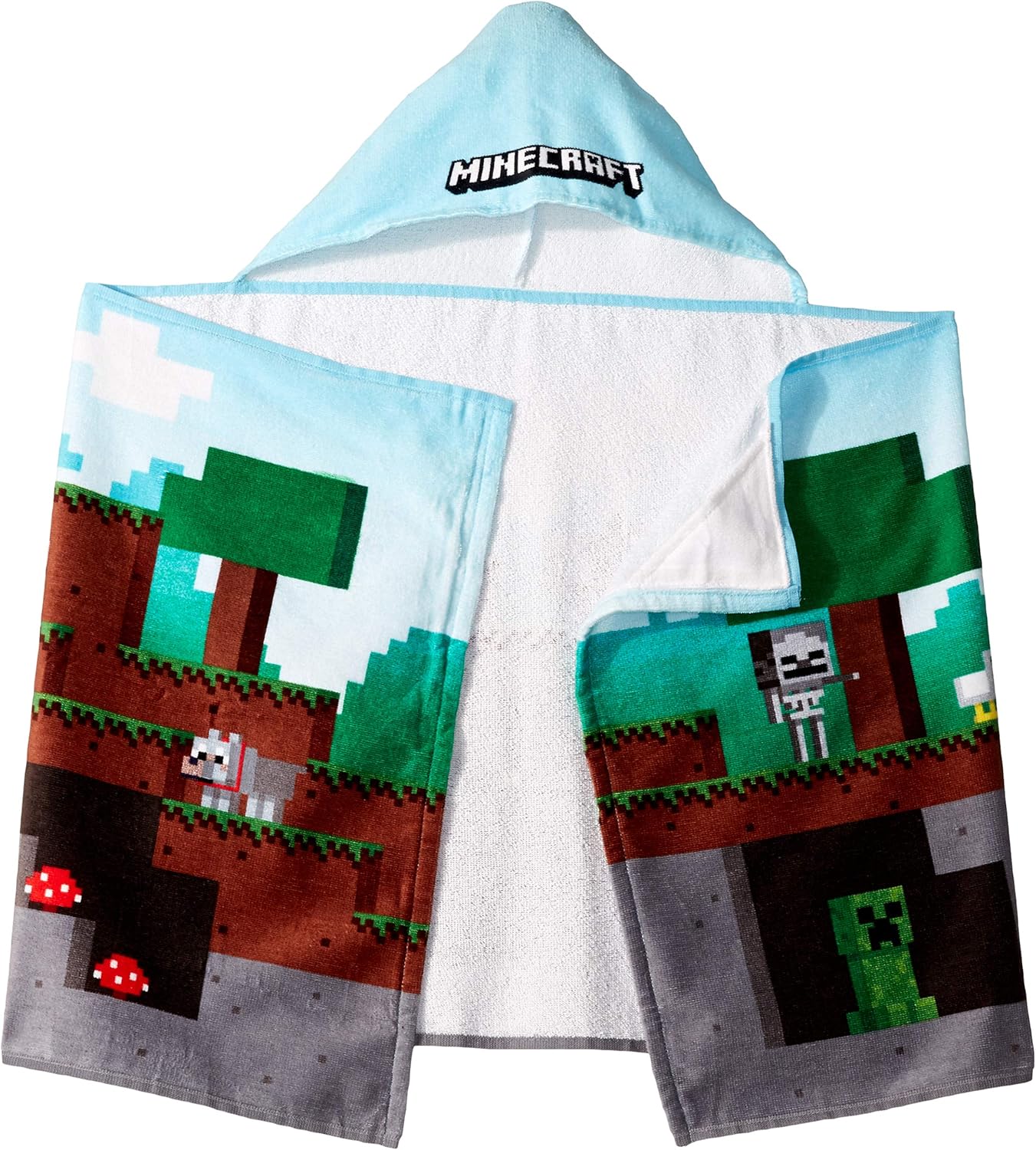 minecraft hooded towel
