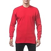 Pro Club Men's Heavyweight Cotton Long Sleeve Thermal Top, 4X-Large, Red