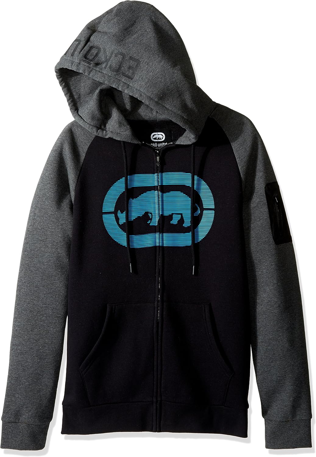 Ecko UNLTD Men’s Speedy Rhino Full Zip Fleece Hood: Clothing