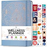 Legend Wellness Planner & Food Journal – Daily Diet & Health Journal with Weight Loss, Measurement & Exercise Trackers – Lifestyle & Nutrition Diary – Lasts 6 Months, A5 size – Periwinkle