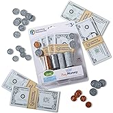 Learning Resources Pretend &amp; Play Money | Kids Cash Register, Dollars, Pretend Classroom Play Sets for Kids, Toy Currency, Toy Dollar Bills