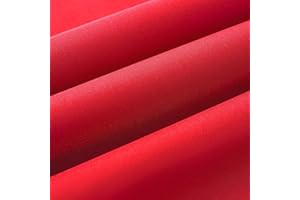 Wooqu Book Cloth, Fabric Surface and Paper Backed, Easy to Use, Strong, 17x29”, for Book Binding, Red