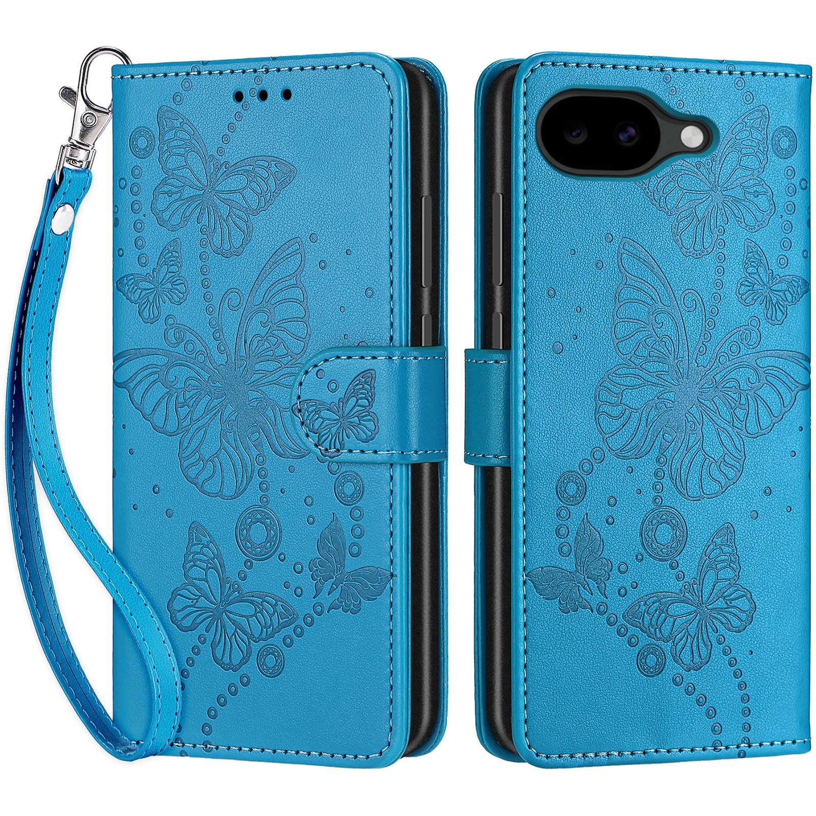 Handyhülle für Google Pixel 10a Hüllen Premium Leder Flip Wallet Case Magnet Kartenfach Standfunktion Klapphülle kompatibel mit Google Pixel 10a Hülle -Blau 3